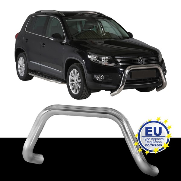 FrontschutzbüGel Edelstahl Passend FüR VW Tiguan 2011 Bis 2015 Ø76Mm-image