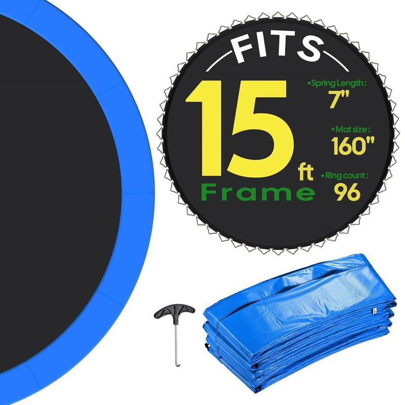 Yescom Trampoline Mat & Pad Replacement Kit 96V-Ring for 15ft Trampoline Frame
