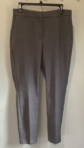 NWT Womens H&M Dark Gray Trousers Pants Slacks Career Work Size 10 Ankle Length - Picture 1 of 9