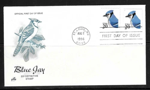 USA  SC # 3048 Blue Jay FDC . Artcraft Cachet