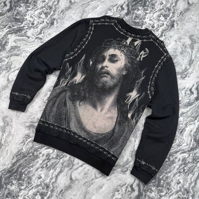 C*E様 GIVENCHY 宗教イエスプリントスウェット Givenchy Black Barbed Wire Jesus Print Sweatshirt Men Size M | eBay