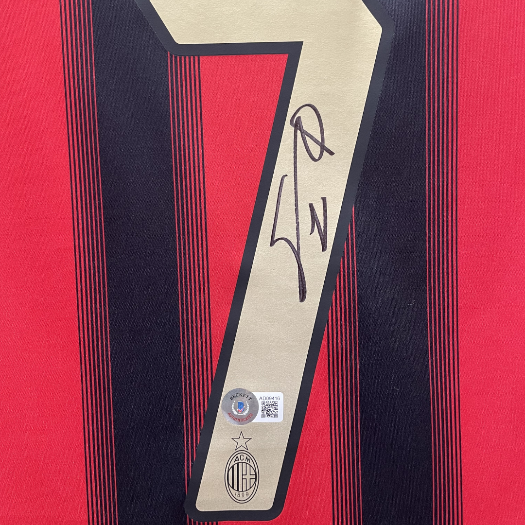 Andriy Shevchenko Signed AC Milan Soccer Jersey #7 with Beckett