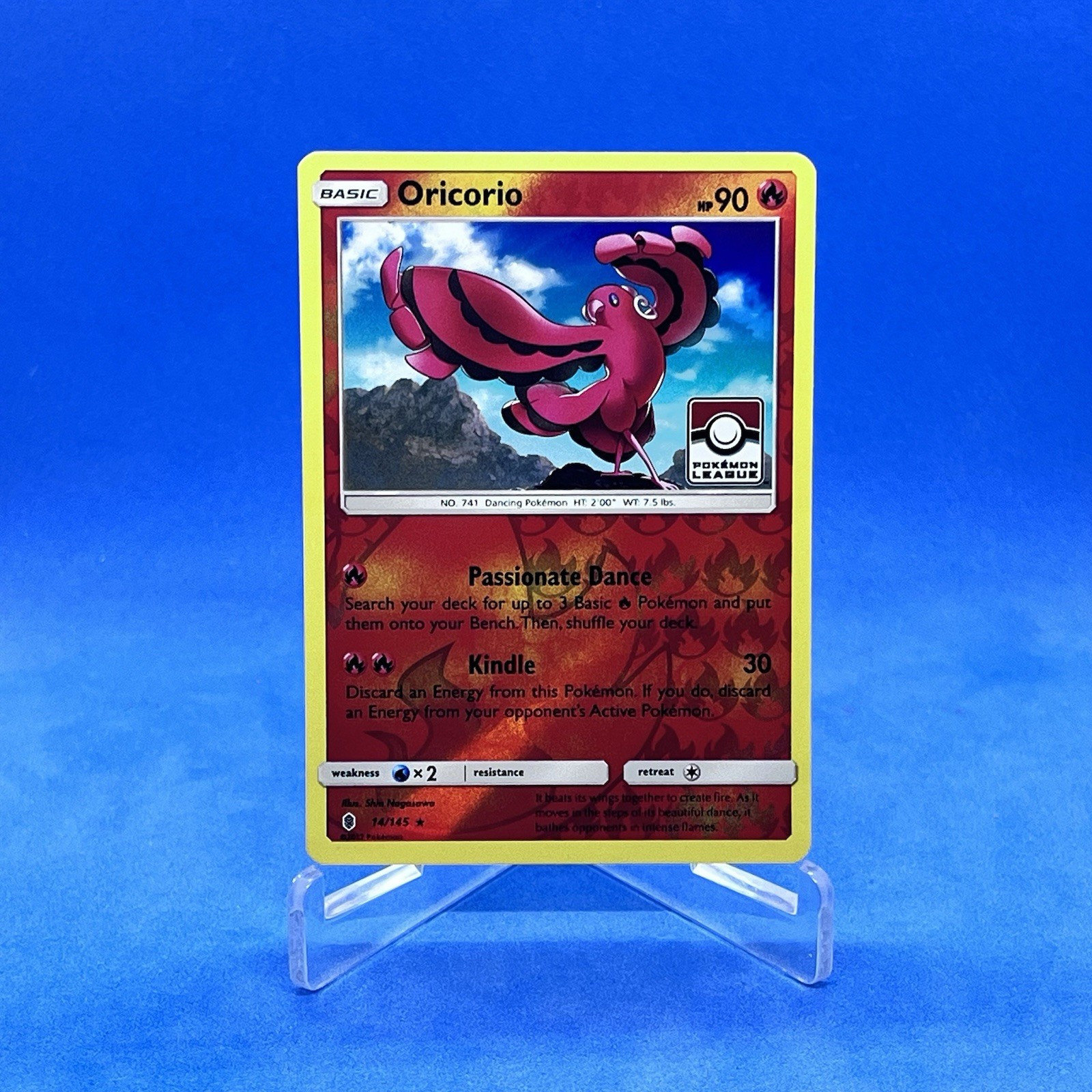 Oricorio 14/145 Reverse Holo Rare Pokemon League Promo Card NM*