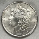 1881-S $1 Morgan Dollar 90% Silver San Francisco US Coin - BRILLIANT LUSTER