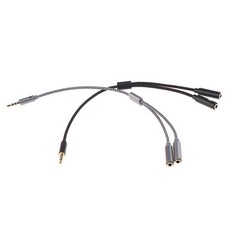 3.5mm Headphone Splitter Earphone Adapter 1 Male to 2 Female Jack Mic Y Split N8