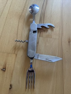 Campingbesteck Klappbar Taschenmesser Gabel Löffel Bushcraft Survival Outdoor