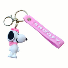 New Peanuts SNOOPY Keychain Purse Charm Pink Keychain Brand New Free Shipping