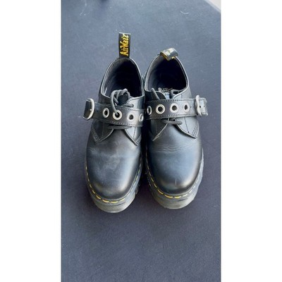Dr. Martens Audrick Hardware Leather Platform Shoes - Black - EU 38