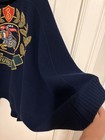 BURBERRY CREST LOGO  WOOL CASHMERE HOODED CAPE PONCHO NAVY KNITED — photo 3
