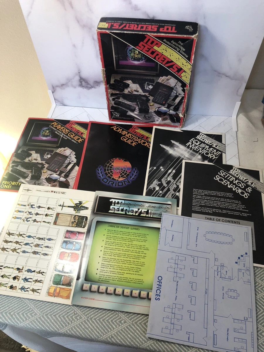 JDR-RPG / Top Secret/S.I / Livre de règles + divers / TSR