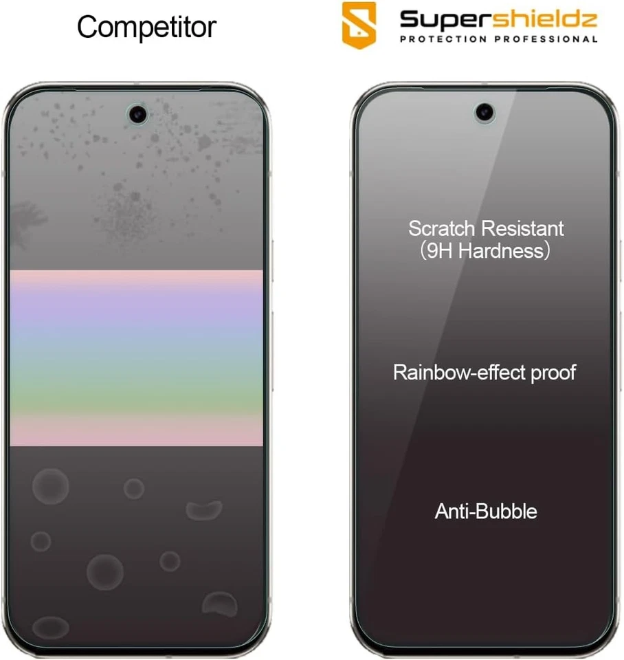 Supershieldz (3 Pack) Designed for Google Pixel 9a Tempered Glass Screen... - Image 4 of 4