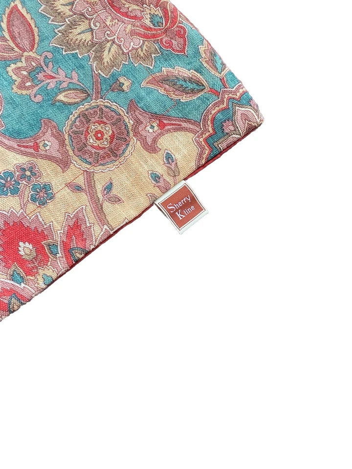 Sherry Kline PCHF Floral LUXURY RED King Pillow Shams Set - Image 4 of 4