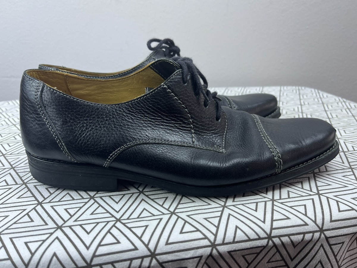 sandro moscoloni Cap Toe Derby Men\'s 9.5d Dress Shoes Black 17305 Oxford Black Dress Shoes Sandro Moscoloni for Men for sale  main image 3