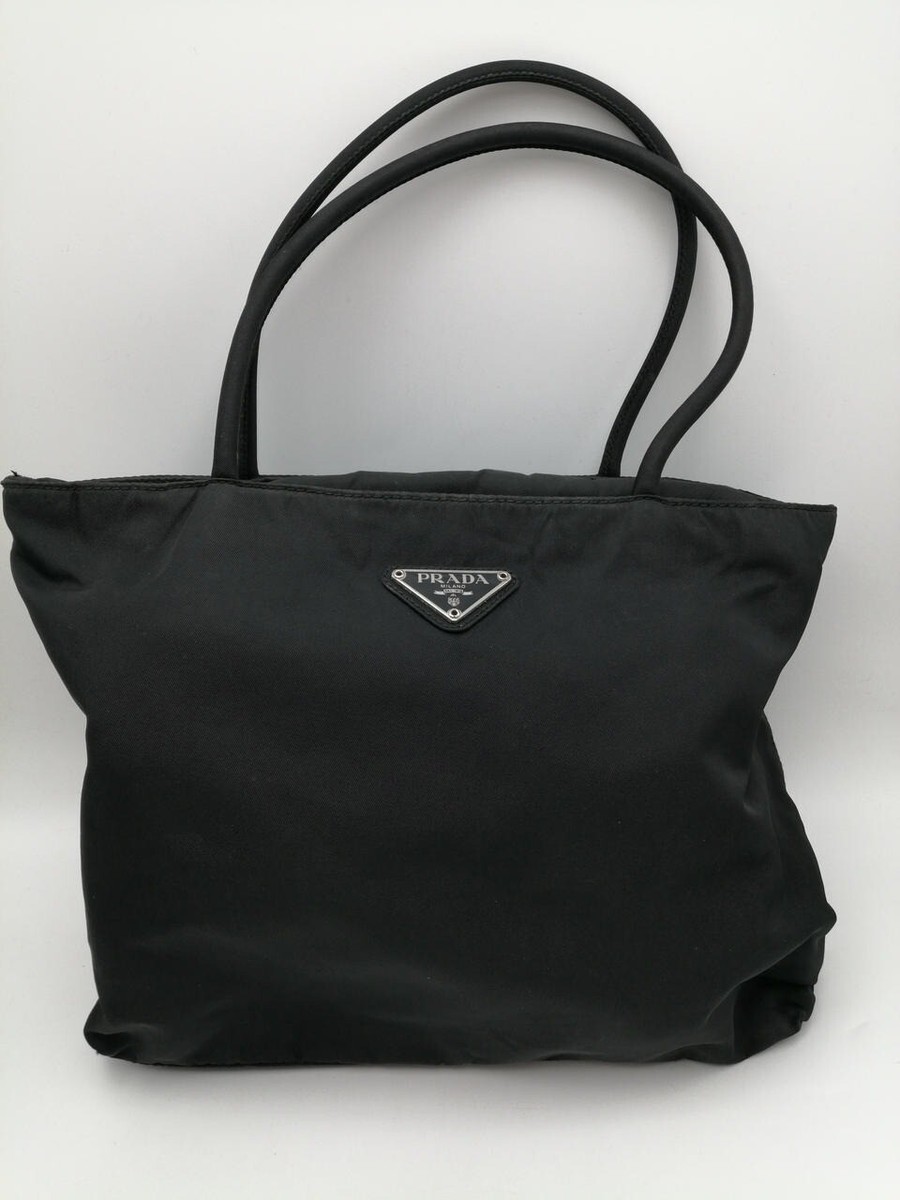 Auth PRADA Nylon Mini Tote Bag Black Handbag Damaged Condition All