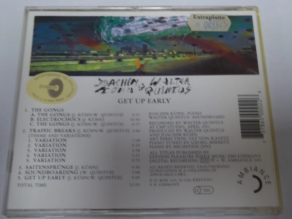 Joachim Kühn / Walter Quintus - Get Up Early - NM (CD) - Bild 2 von 2