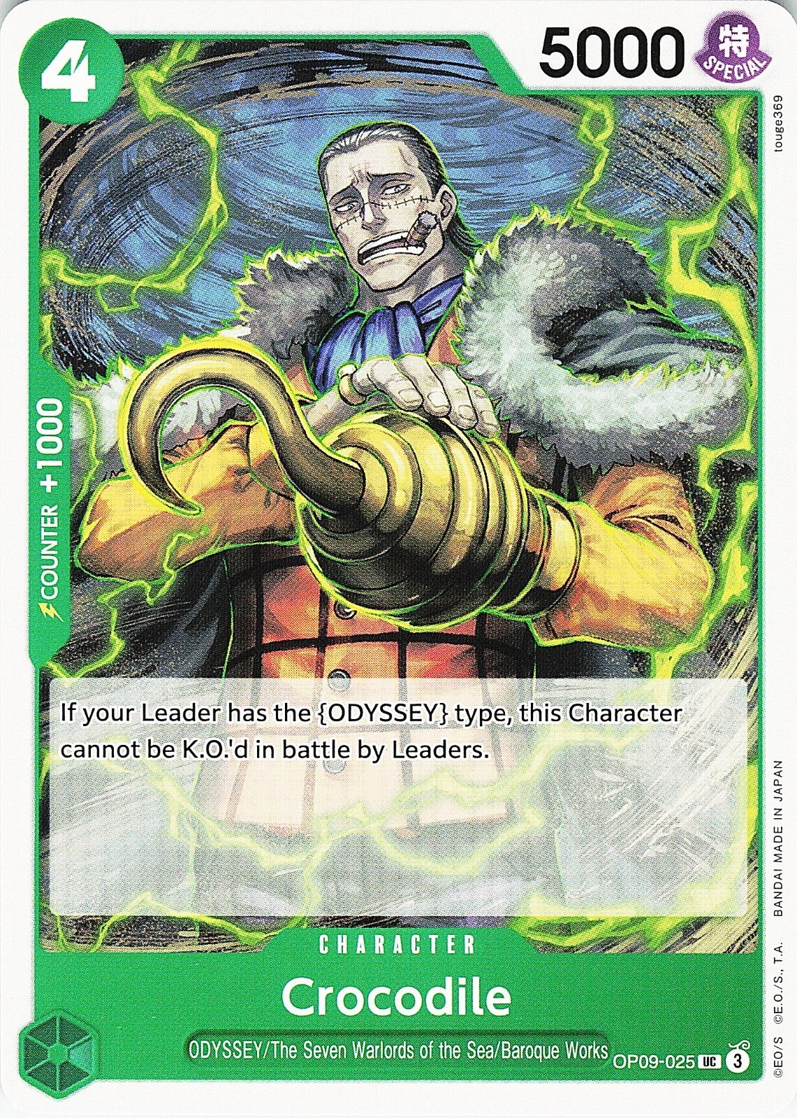 One Piece Emperors in the New World Crocodile Card OP09-025