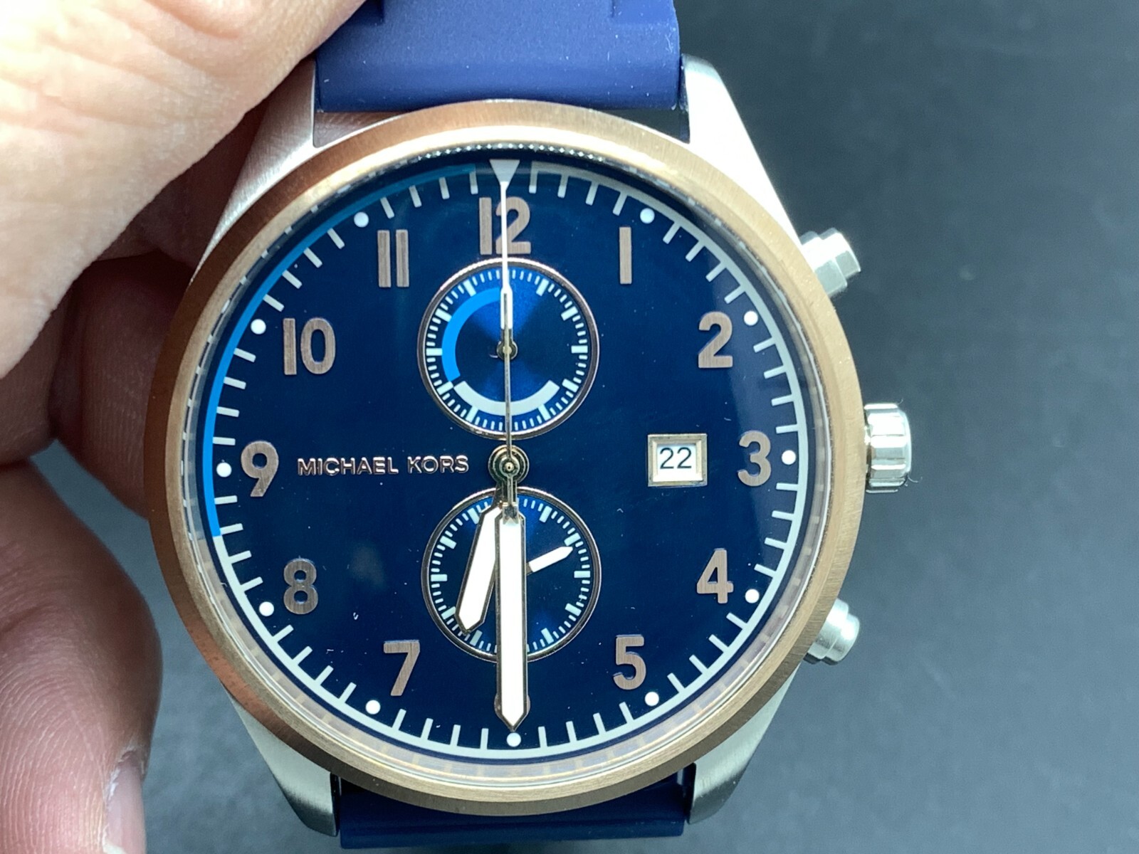 MICHAEL KORS MK8573 CHRONOGRAPH DATE S/S 10 ATM QUARTZ MEN'S WATCH eBay