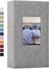 Linen Photo Album 300 Pockets for 4X6 Photos Fabric Cover Photo Books Slip-In Pi
