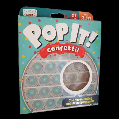 Chuckle & Roar POP IT Confetti Fidget Bubble Push Popping Stress Relief Game Toy