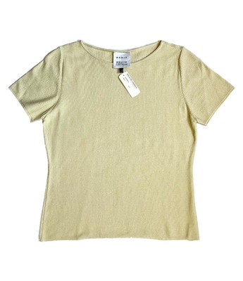 Akris Bergdorf Ivory Knit Silk Top NWT Deadstock Vintage Y2K 2000s Designer VTG
