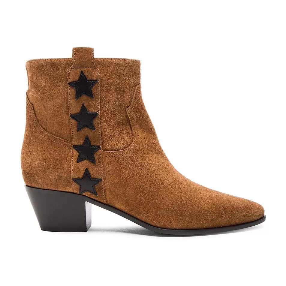 Saint laurent suede clearance booties