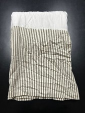 Restoration Hardware RH Baby Child Henley Stripe Twin Size Bed Skirt Green Ivory