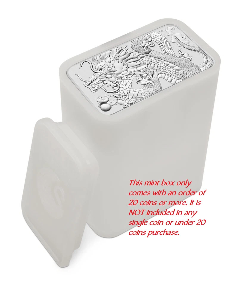 The effigy of Queen Elizabeth II on Bar DRAGON Coin 1oz $1 Silver Bullion 2023 - Image 3 of 3