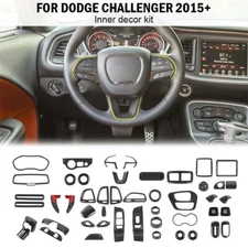 Carbon Fiber Interior Panel Cover Trim Accessories Kit for Dodge Challenger 15+