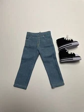 Little Darling Jeans/Black Hi-top tennis shoes