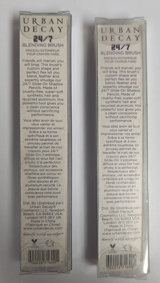 LOTE DE 2 - CEPILLO MEZCLADOR URBAN DECAY 24/7 NUEVO EN PAQUETE *PAQUETE PERFECTO* Foto 2 de 2