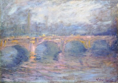 Waterloo Bridge at Sunset Painting by Claude Oscar Monet Reproduction