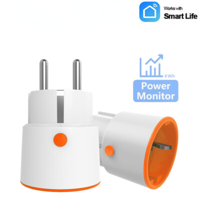 Smart Power Plug 16A Outlet 3680W Meter Remote Control Work With Home Assistan