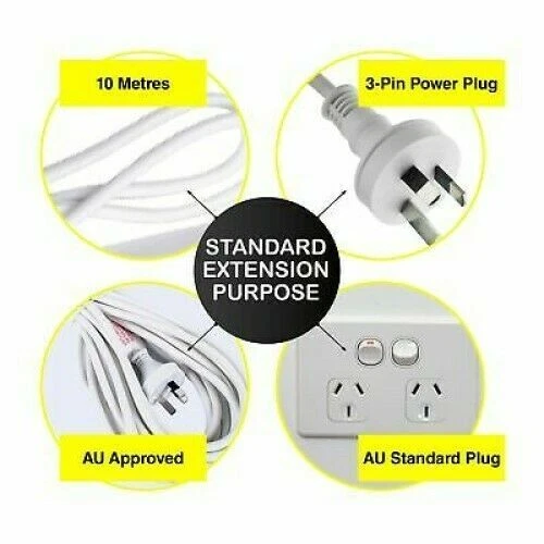 10M Extension Lead 250 Volt Heavy Duty Plug and Socket Handy Hardware® NEW - Picture 5 of 8