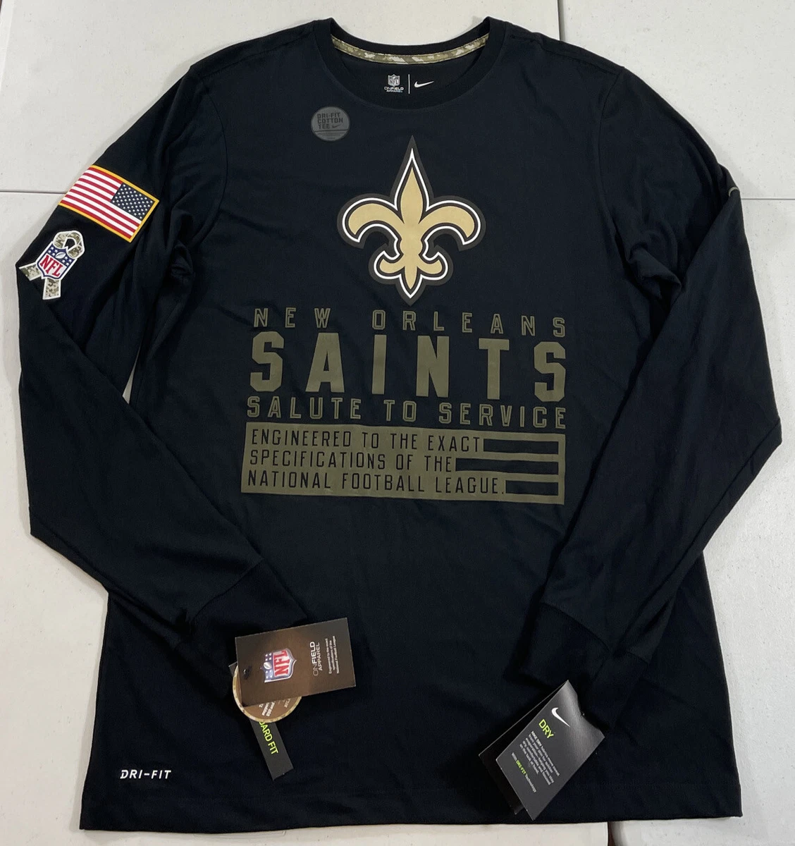 Nike New Orleans Saints Salute to Service Long Sleeve Shirt Men s