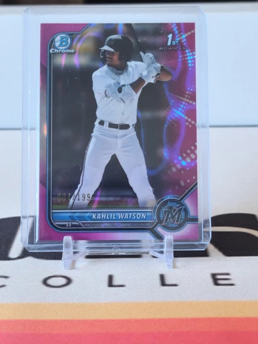 2022 Bowman Khalil Watson 1st Bowman Chrome Prospect Fuschia Lava Refractor /199