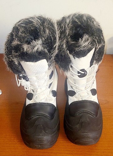 Itasca Winter Boots Men's Sz.8 White/black With Faux Fur 3M Thinsulate. - Picture 17 of 17