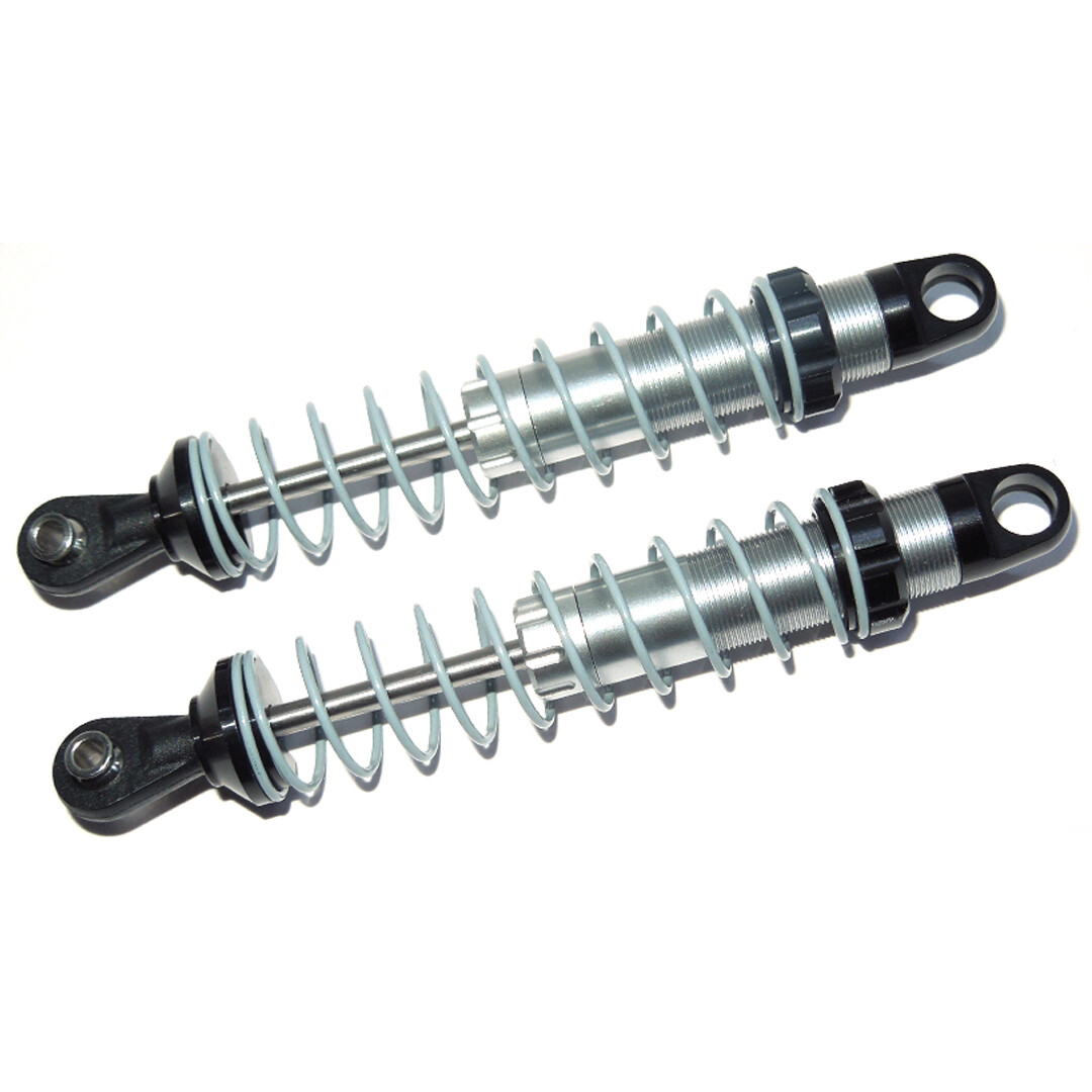 SSD RC Pro Scale 90mm Shocks in Silver and Black for Enhanced Performance-image