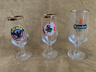 Vintage German Beer Glasses Set Of 3 