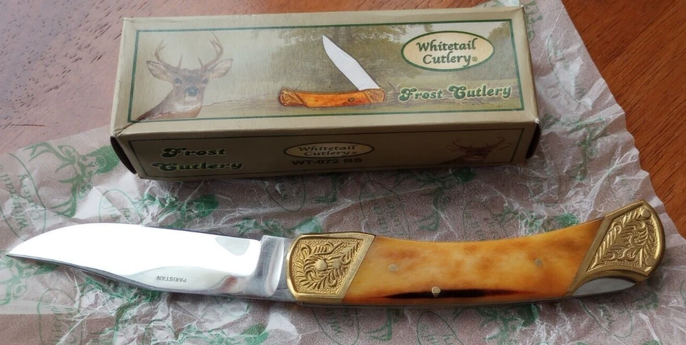 Cuchillo de caza de bolsillo Frost Whitetail Cutlery 5"" WT-072BS Foto 2 de 4