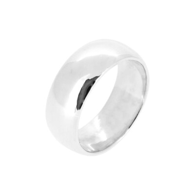 Classic 8mm Solid Sterling Silver Band Ring For Men Women Plain Ring