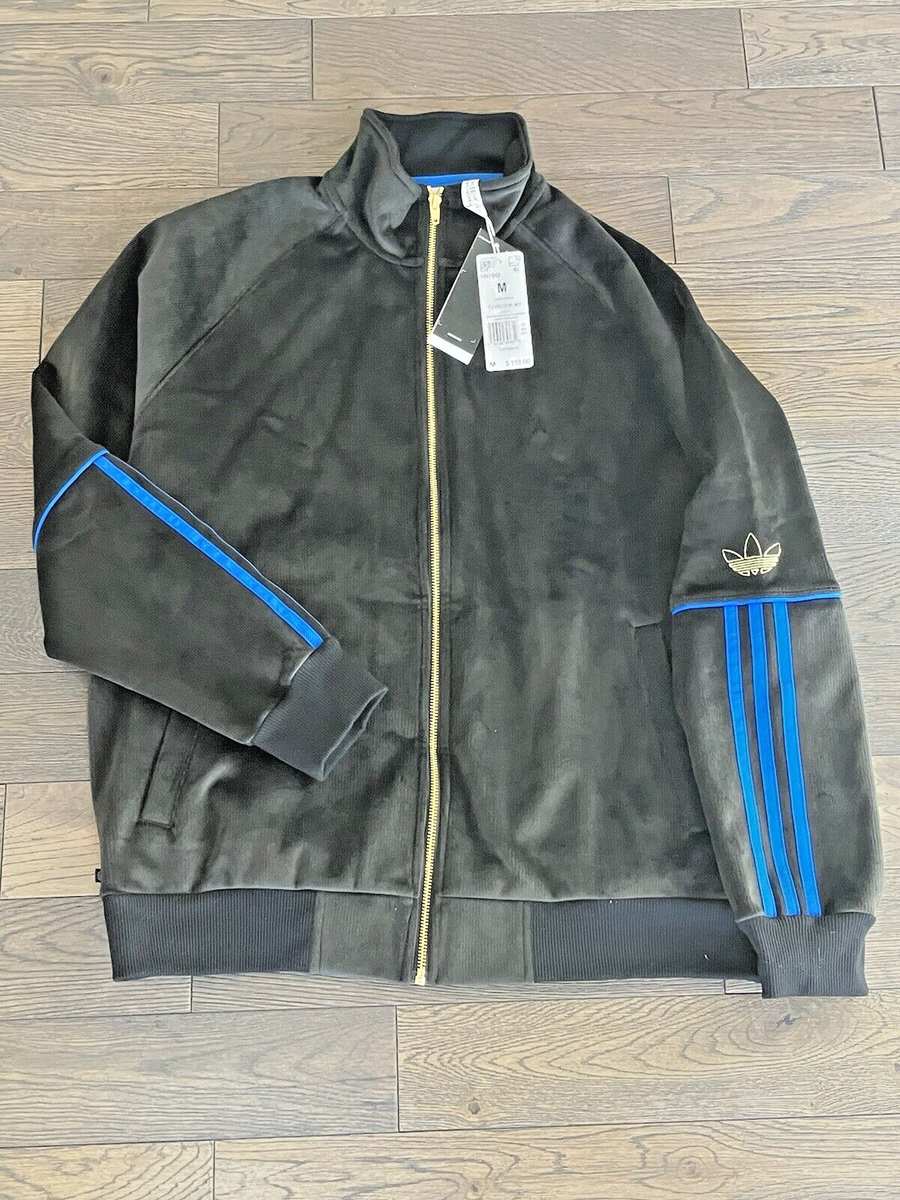 Adidas X Tyshawn Jones Velour Full Zip Men Track Jacket Adidas X Tyshawn Jones Velour Full Zip Men Track Jacket