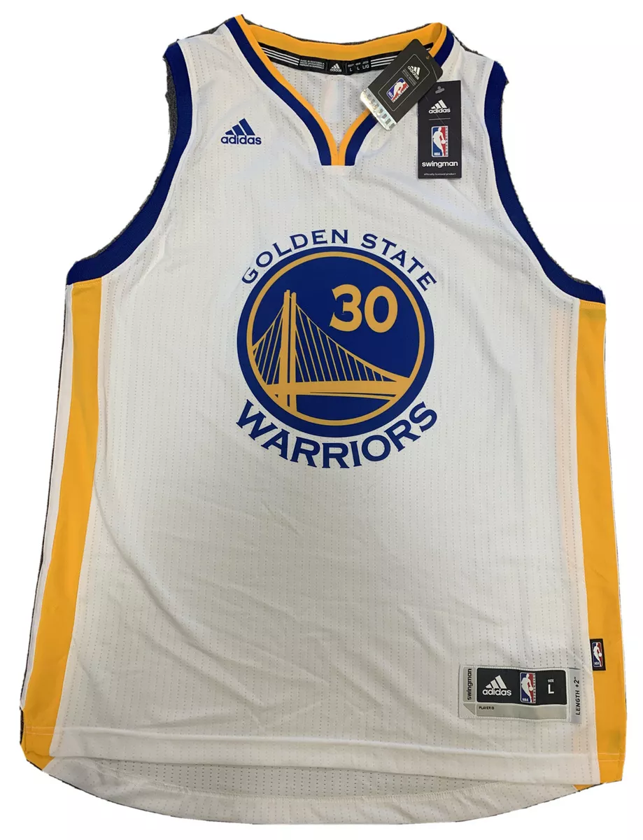 New Golden State Warriors Stephen Curry Small White Adidas Swingman Jersey  NWT