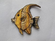  3286 Golden Sea,Ocean Fish Embroidery Iron On Applique Patch