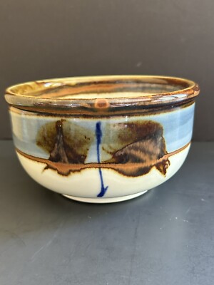 Sam Scott Signed Studio Art Pottery Bowl 7 x4  Pacific Northwest Vintage 1970 s