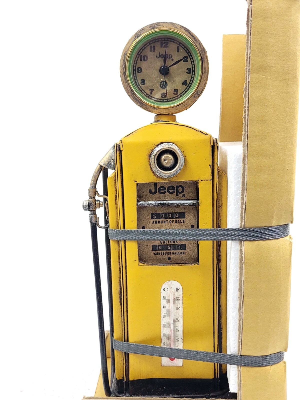 Vintage Jeep Elements Replica Gas Pump Desk Clock Promo Model Metal 10.5" NEW eBay