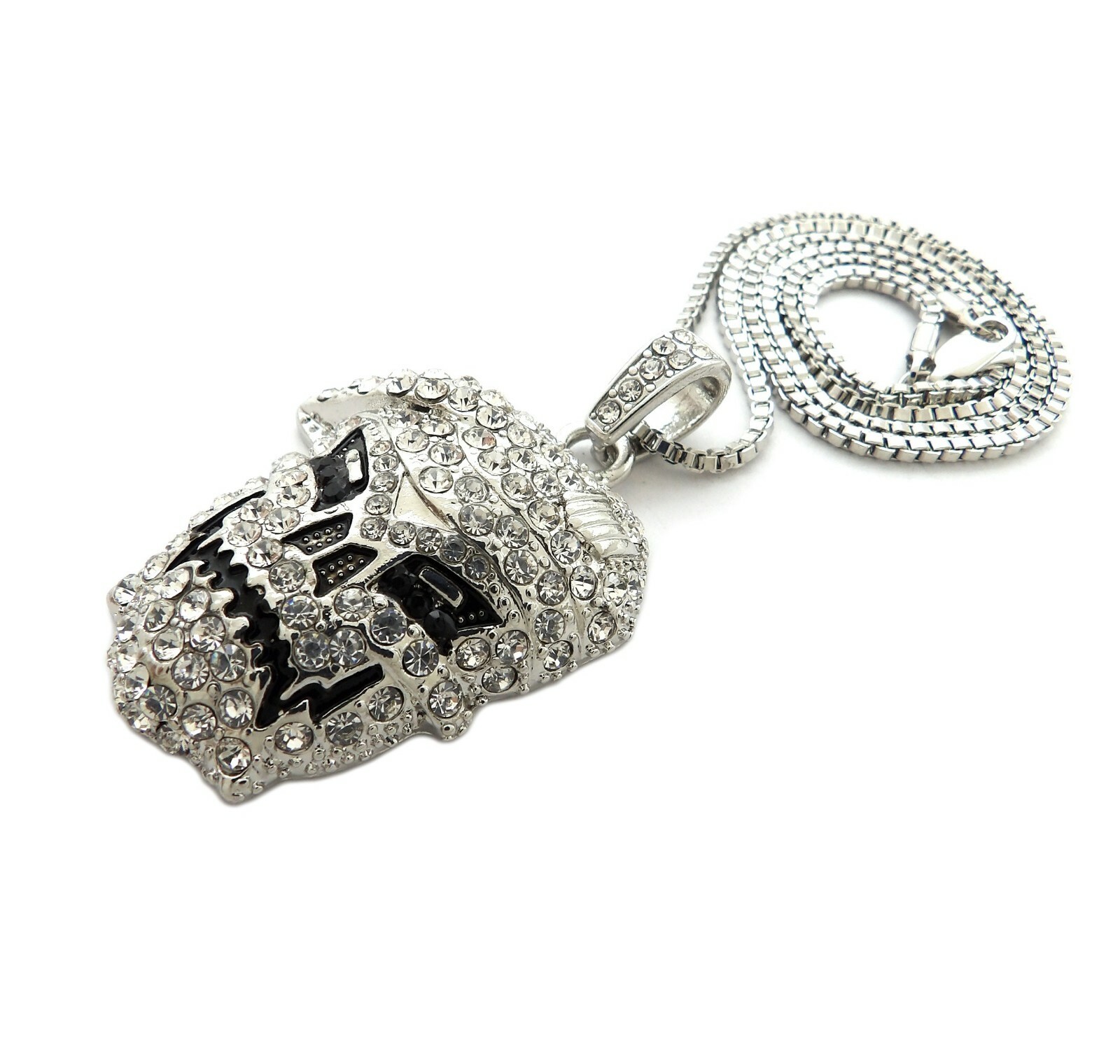 New Call of Duty Skull Pendant 24" Box/Cuban/Rope Chain Necklace XZ336