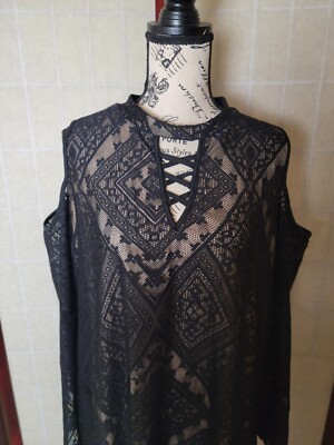 chinese dress ladies For Love and Lemons Bette Mini Lace Dress – TrenLend main image 1