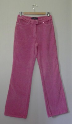 BNWT Vintage JASPER CONRAN Dusty Rose Pink Mid Rise Corduroy Jeans - Size 12 -