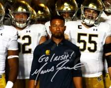 Marcus Freeman Auto 8x10 Signed Notre Dame Fighting Irish Reprint Photo Tunnel
