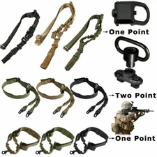 Single /Two Point Sling Bungee Gun Strap Rifle W/M-LOK Release QD Sling Swivel
